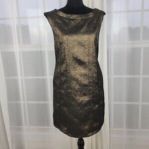 C BLOCK ISIA Metallic Bronz Mini -Length Dress Size Small